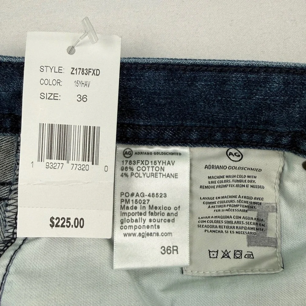 AG Adriano Goldschmied The Tellis Modern Slim Jeans Mens 36X3 Denim Flaw pic 5